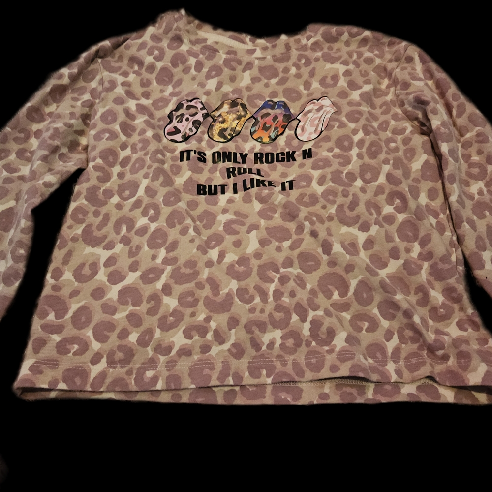 Cat & Jack Multicolor Leopard Graphic Long Sleeve Tee